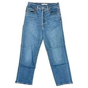 Levi’s Jeans Women’s Size 27 Blue Ribcage Straight Ankle Button Fly 27x26